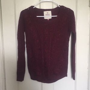 Burgundy fall sweater